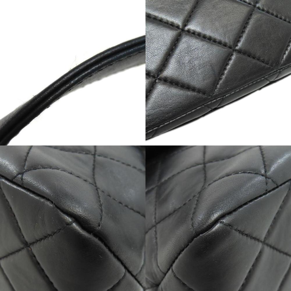 CHANEL Black Lambskin Leather Shoulder Bag - Picture 8 of 9